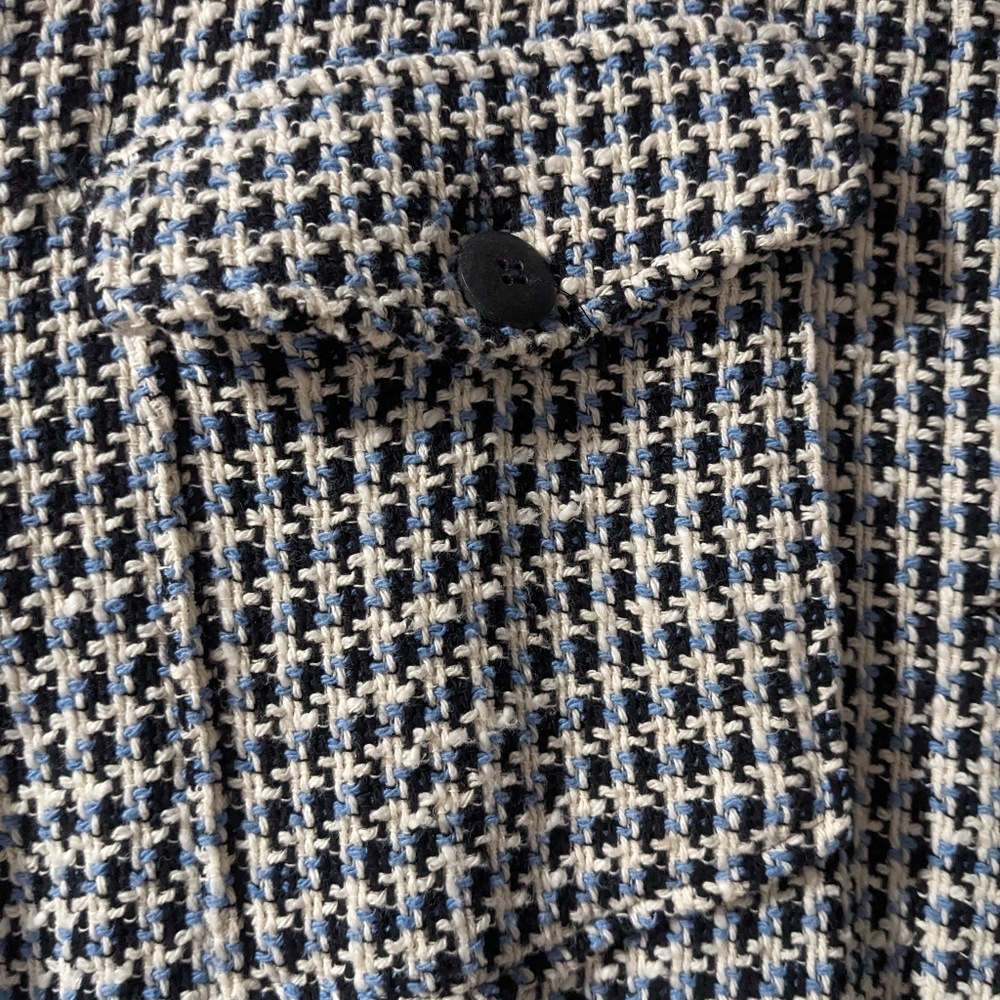 Zara | Tweed button down jacket in blue - Picture 9 of 13